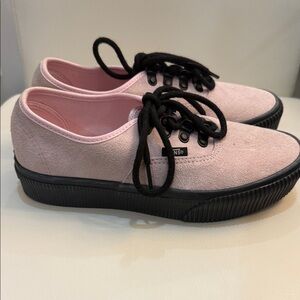 Vans Women's Soft Pink Suede Sneakers